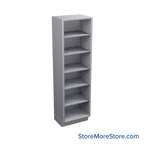 Commercial Stainless Steel Shelving, 24" W x 18" D x 83.75" H, Flat Top